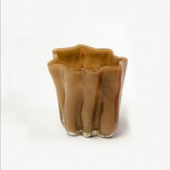TES TEA LIGHT GLASS BROWN 